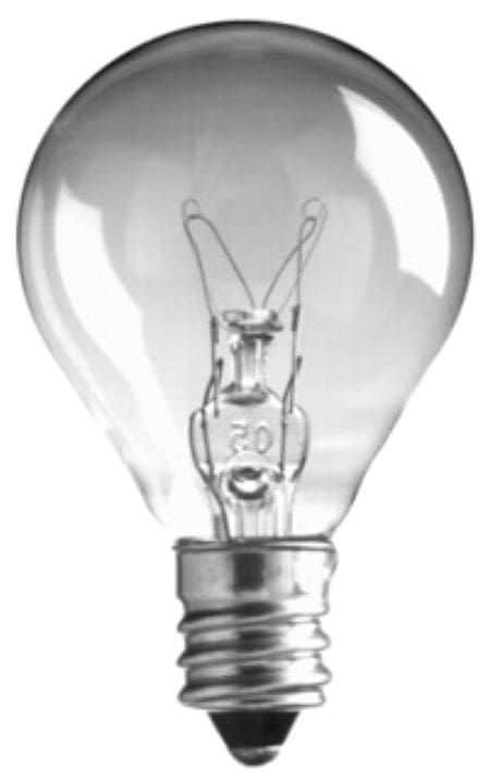 A light bulb with the number 7 0 on it.