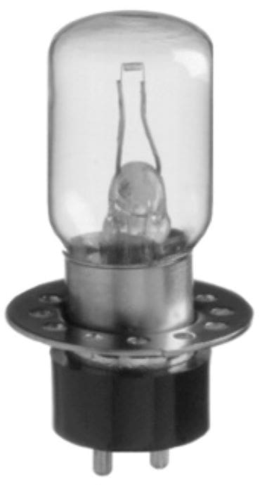 A close up of a light bulb on top of a table